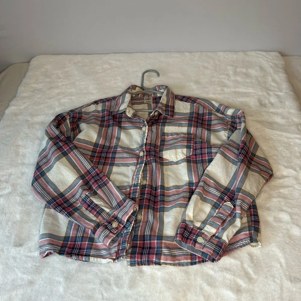 OshKosh Plaid Button Up Shirt Boys Size 8 Youth
